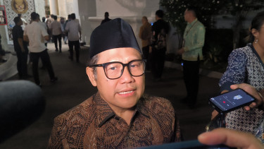 Ketua Umum PKB Muhaimin Iskandar alias Cak Imin di Kompleks Istana Kepresidenan 