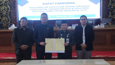 Penandatanganan Nota Kesepakatan Perubahan KUA dan PPAS APBD Prov. Jambi