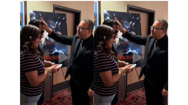 Penonton film Conjuring: The Last Rites diberkati sebelum masuk bioskop