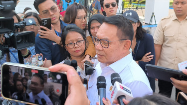 Penasihat Khusus Presiden Bidang Pertahanan, Dudung Abdurachman di Kompleks Istana Kepresidenan, Jakarta Pusat