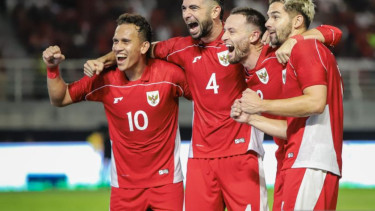 Selebrasi gol Timnas Indonesia