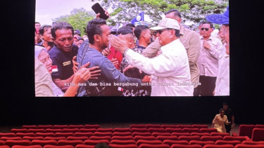 Iklan capaian pemerintahan Prabowo Subianto tayang di bioskop