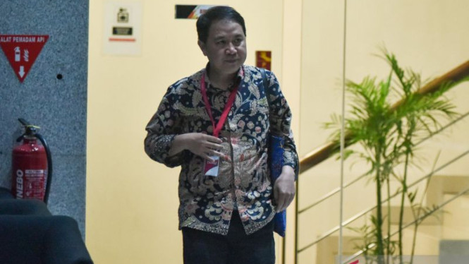 Dirjen PHU Hilman Latief usai diperiksa di Gedung KPK