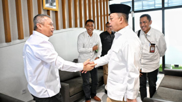 Menhub Dudy Purwagandhi dan Menteri ATR/BPN Nusron Wahid 