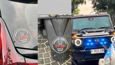 Warga Ramai-Ramai Pasang Stiker Stop Tot Tot Wuk Wuk di Mobil dan Motor
