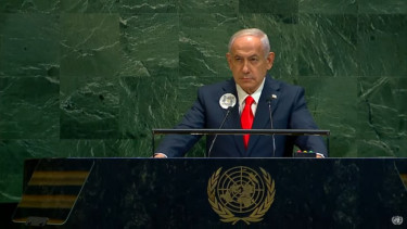 Perdana Menteri Israel Benjamin Netanyahu pidato di Sidang Majelis Umum PBB