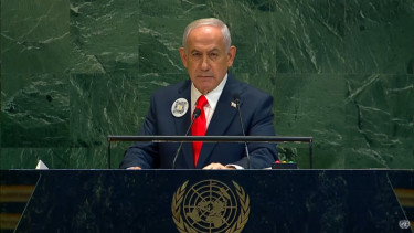 Perdana Menteri Israel Benjamin Netanyahu pidato di Sidang Majelis Umum PBB