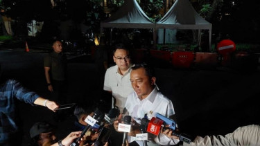 Mensesneg Prasetyo Hadi di kediaman Presiden Prabowo di Kertanegara