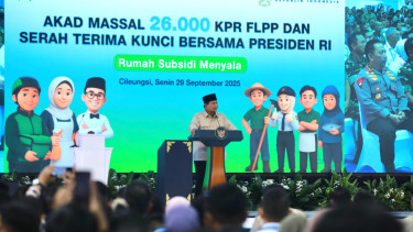 Presiden Prabowo hadir di acara KPR FLPP dan serah terima kunci di Cileungsi