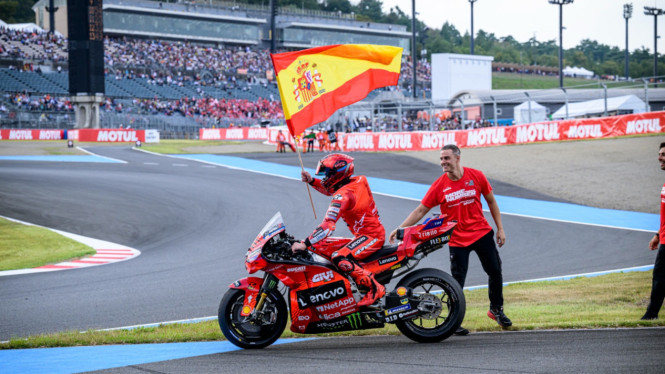 Marc Marquez jadi juara dunia MotoGP 2025 di Sirkuit Motegi Jepang