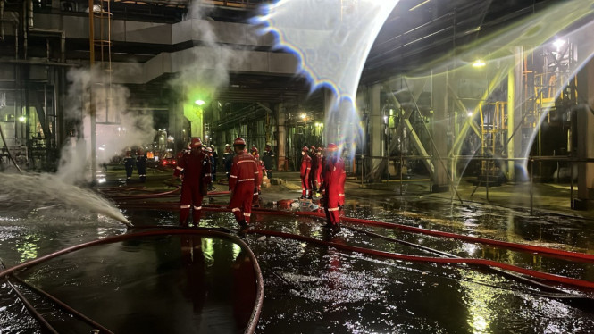 Kebakaran di Kilang Pertamina Dumai