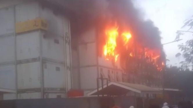 Kebakaran yang melanda di Tower 14 HPK IKN