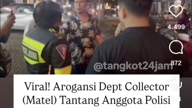 Debt collector tantang Polwan