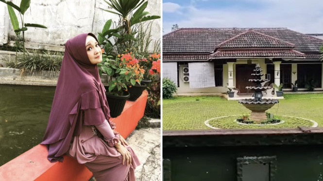Rumah megah Itje Trisnawati terbengkalai.