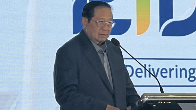 Presiden ke-6 RI Susilo Bambang Yudhoyono (SBY) di sebuah acara di Jakarta